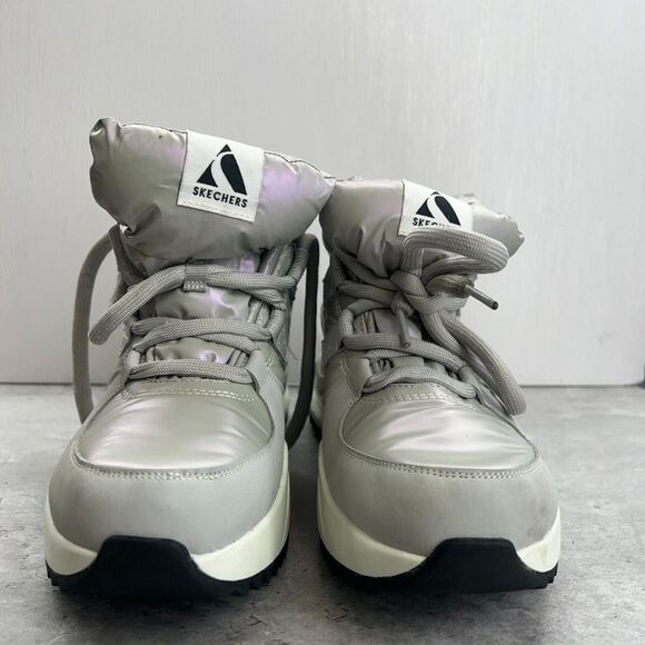 Skechers Uno W 177559 Gray Lace Up Mid Top Snow Boot Sneakers Womens Size 9 - Picture 2 of 10